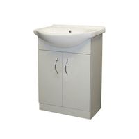 550mm Bathroom Double Door Cabinet including Ceramic Basin